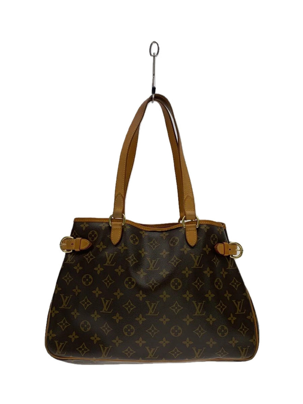 LOUIS VUITTON Batignolles Horizontal Monogram Canvas Brown Leather